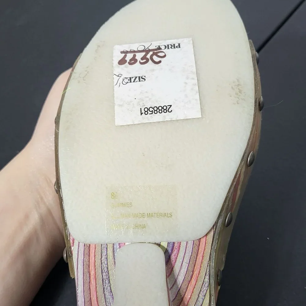 Elle Girl Womens Clear Gummies‎ Gummy Slip On Sandals Size 8.5 Slides y2k Retro